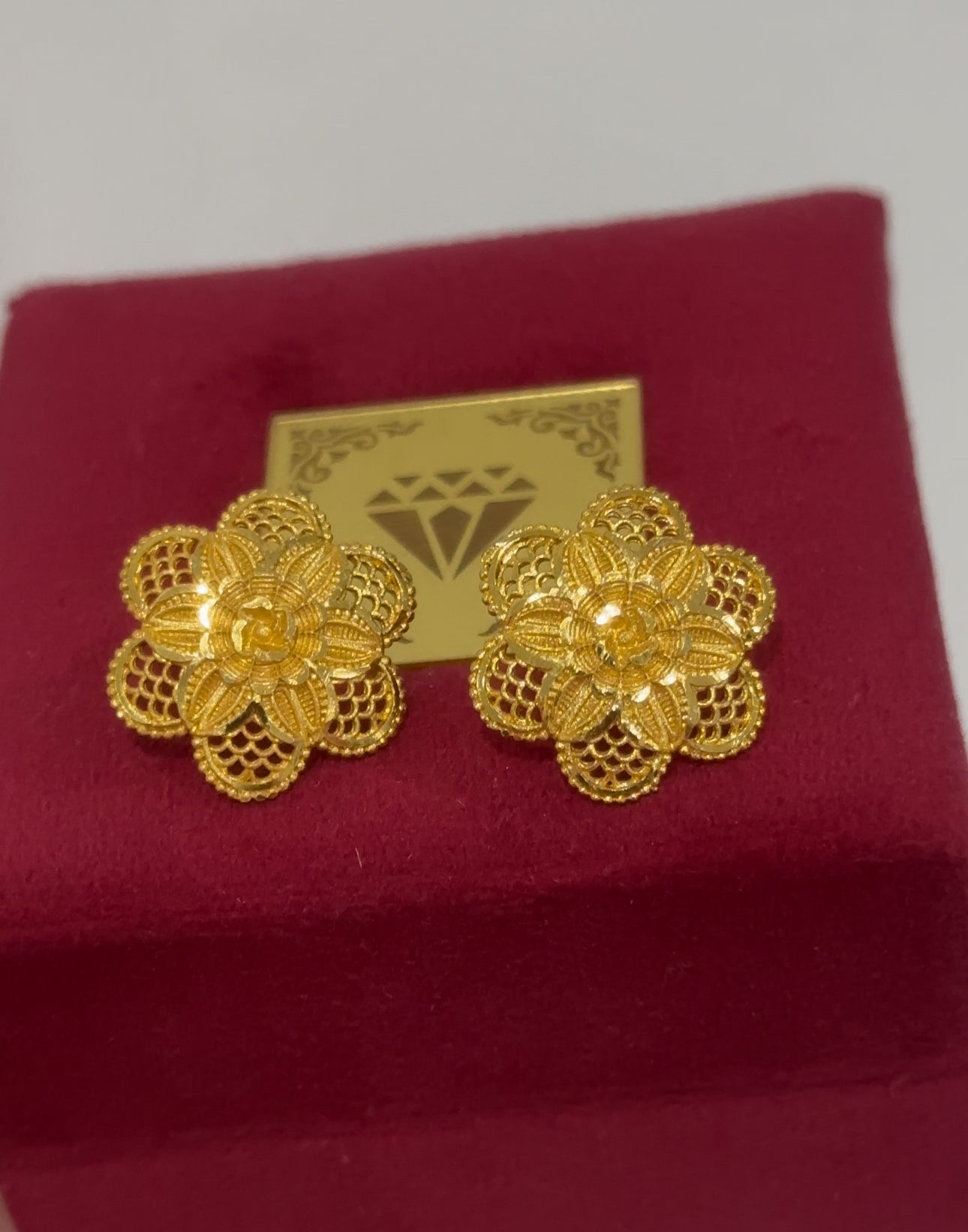 Indian gold look earrings/Affordable gold look studs for women/Gold plated Indian stud earrings/Gold look studs/Traditional Indian studs/Gold/ mehar punjab designs plated jewelry/Faux gold studs/Artificial gold studs