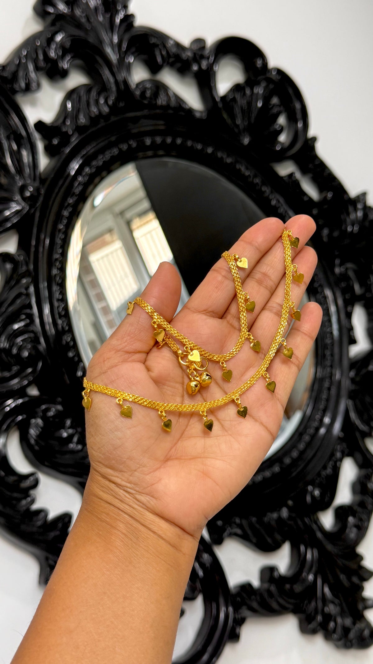 gold plated anklets 