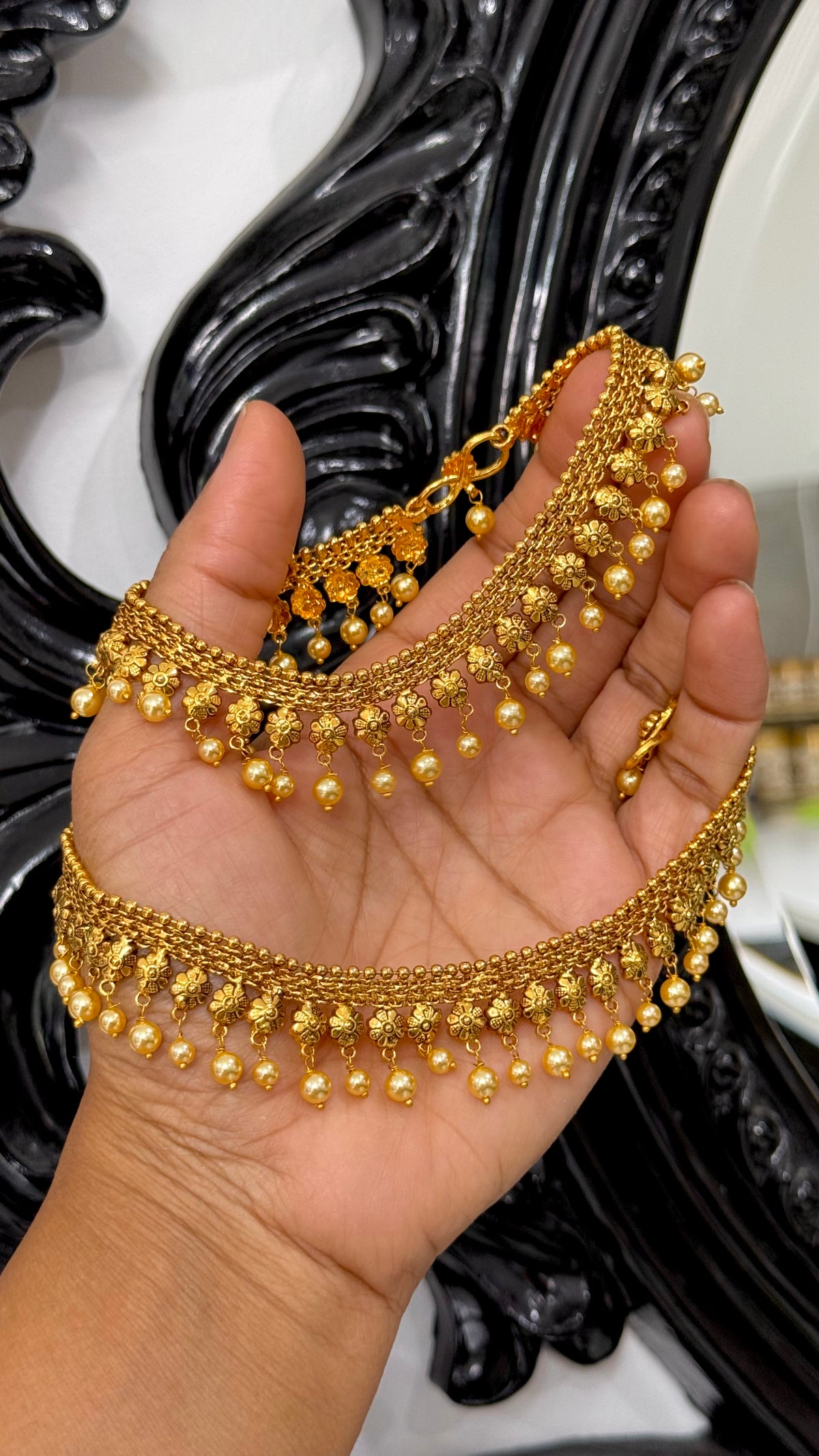 gold plated anklets 
