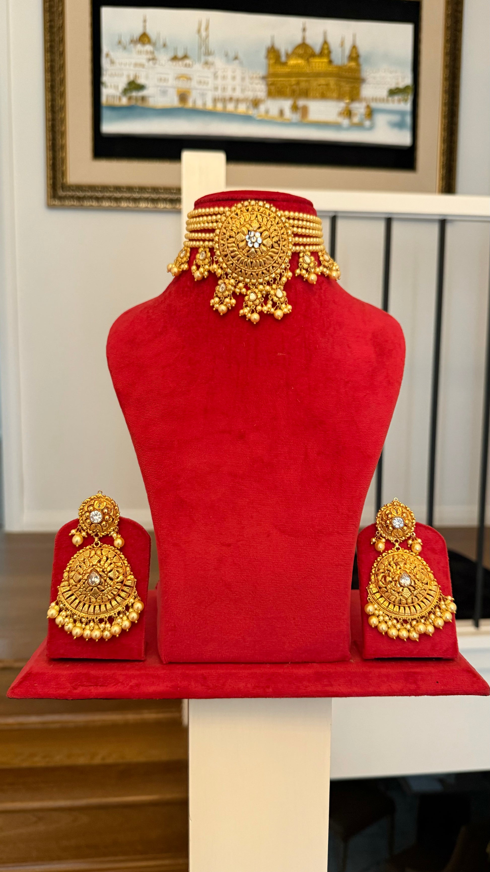 gold plated necklace indian jewels