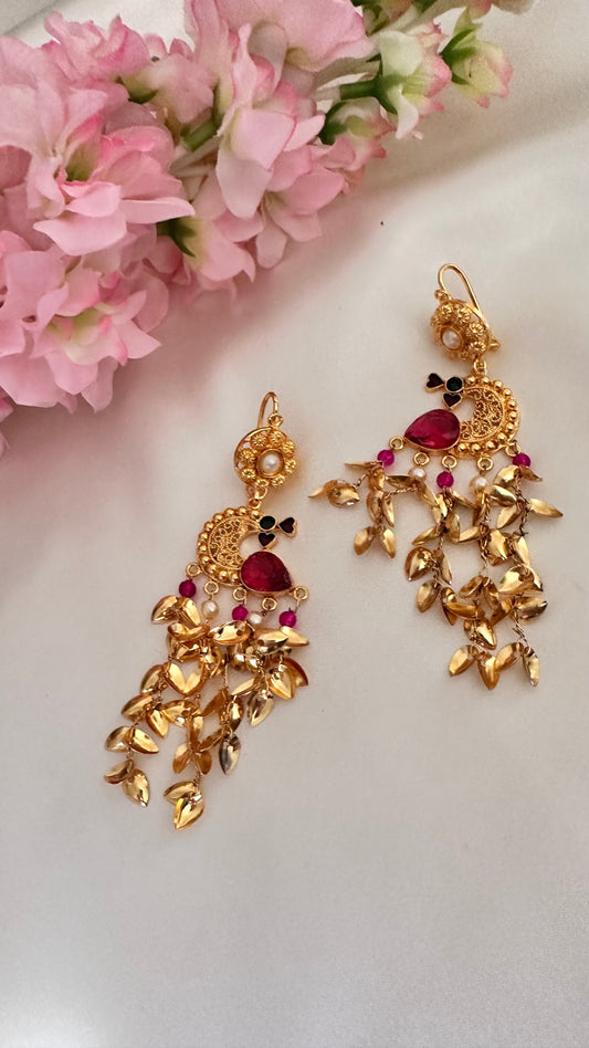 Gold plated earrings sandookh