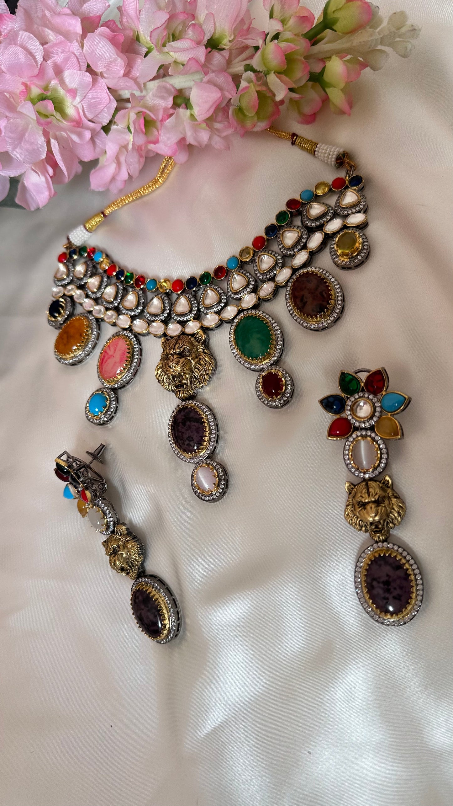 Naseem uncut kundan choker