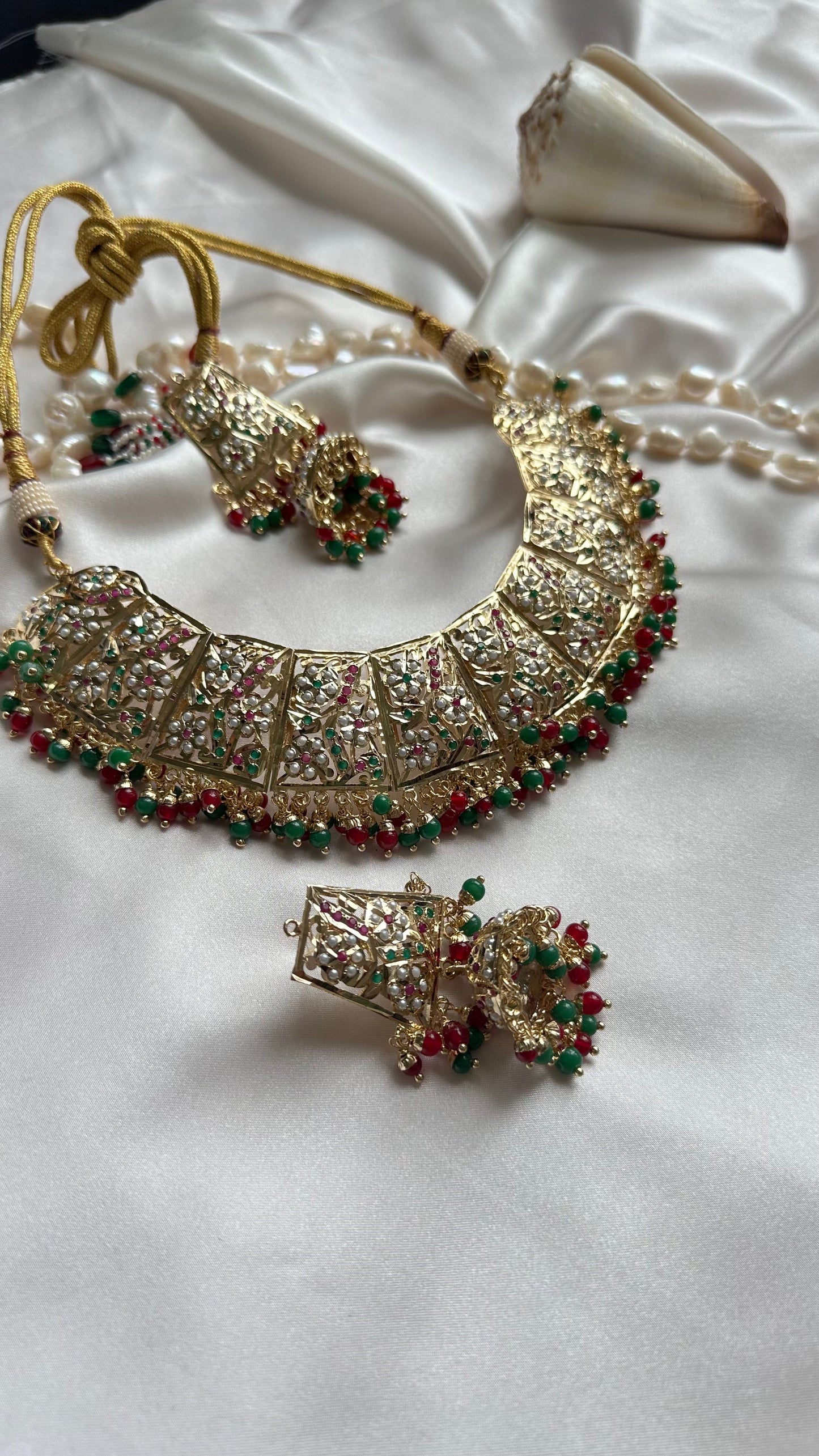 Real jadau necklace perfect for bride