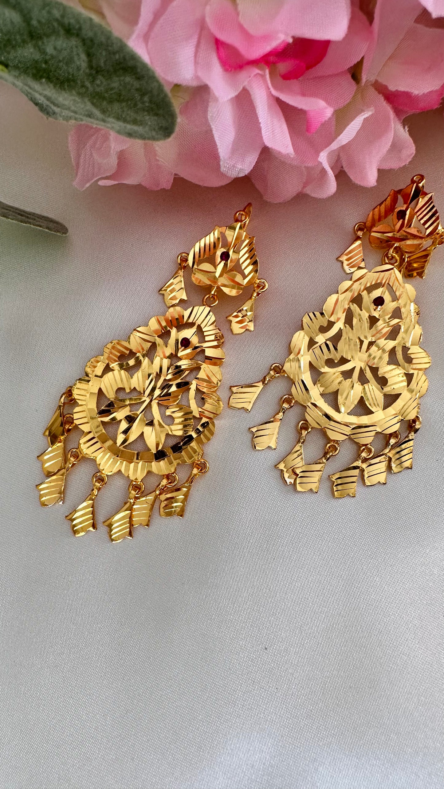 Gold plated earrings sandookh