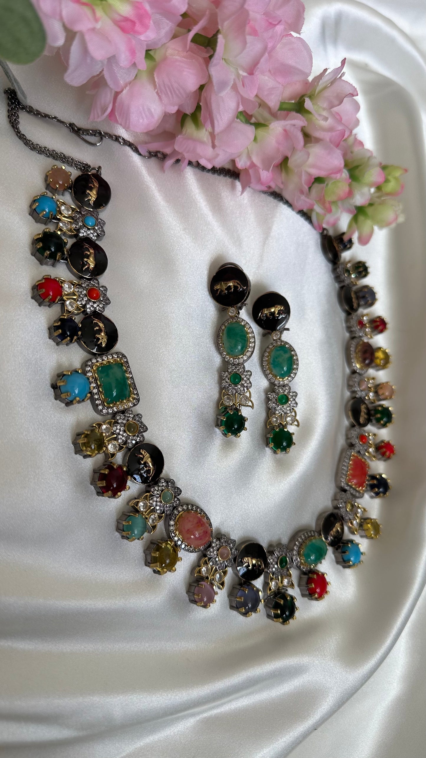 sabyasachi inspired necklace set with earrings