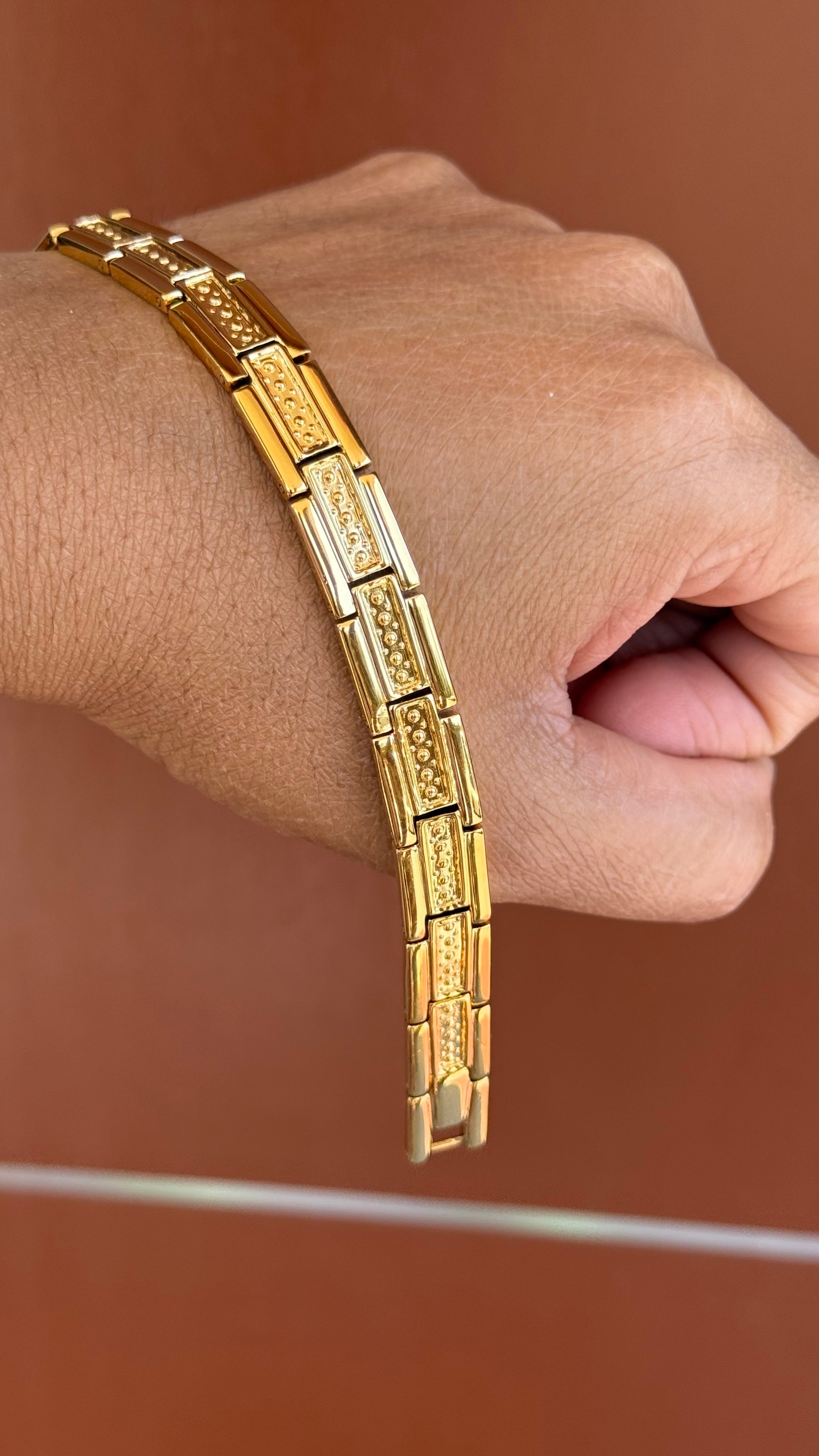 mens-gold-look-kada, mens gold look bracelet