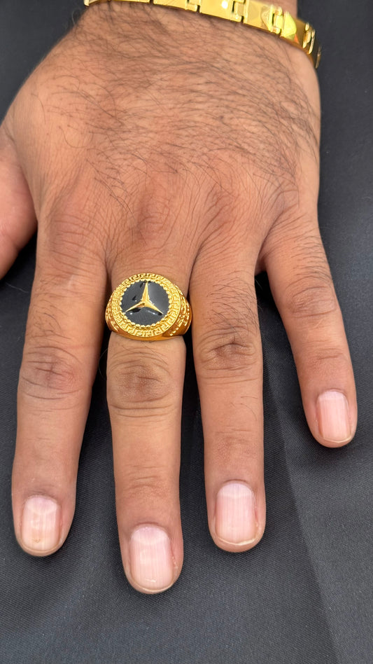 mens gold look ring