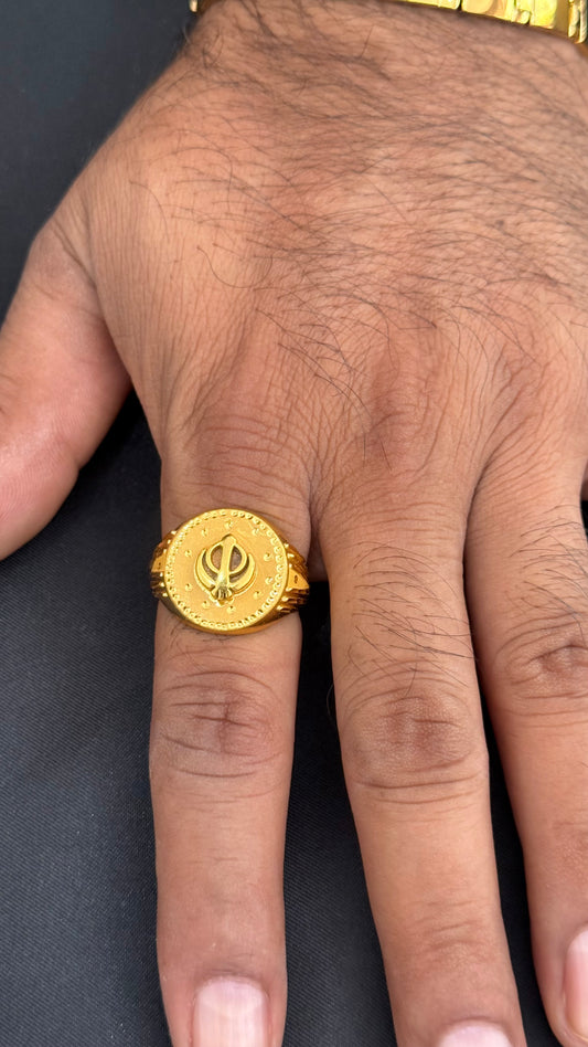 mens gold look ring