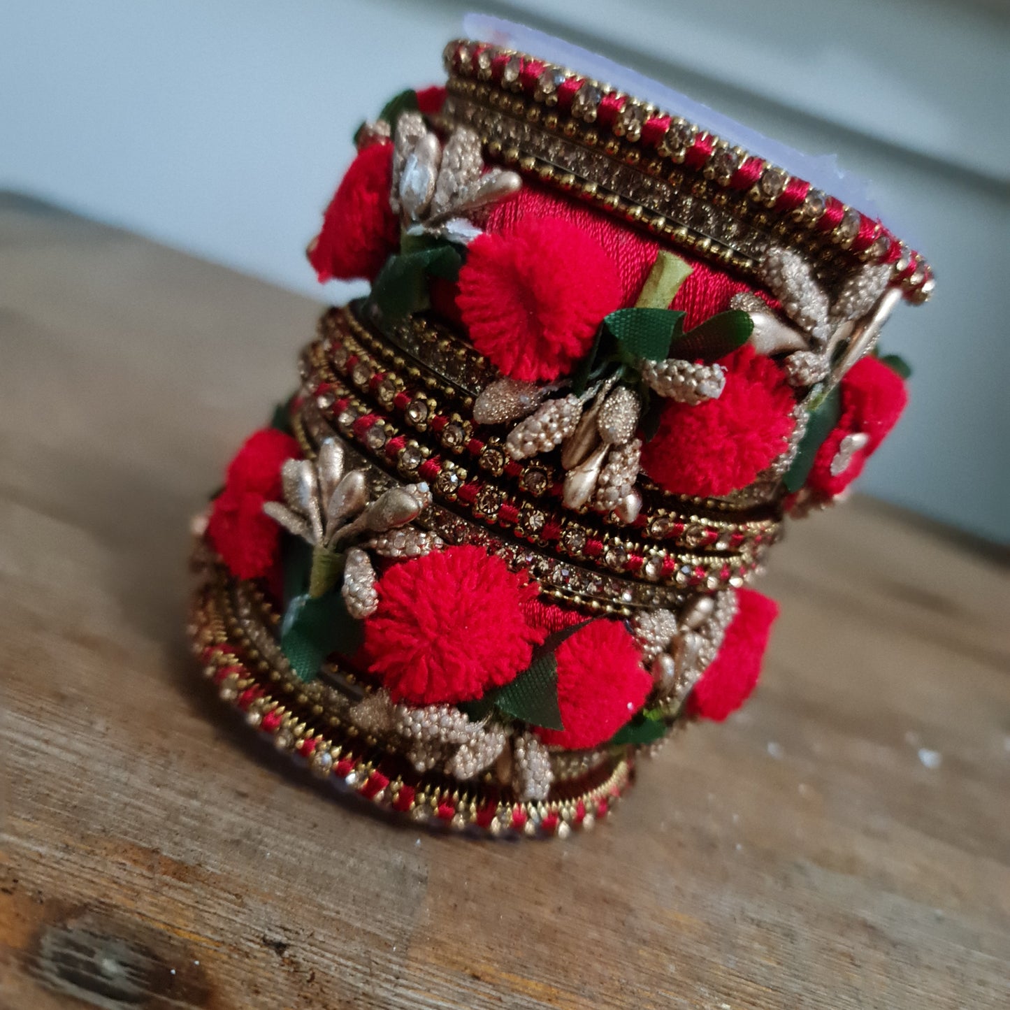 Metal flower Bangles