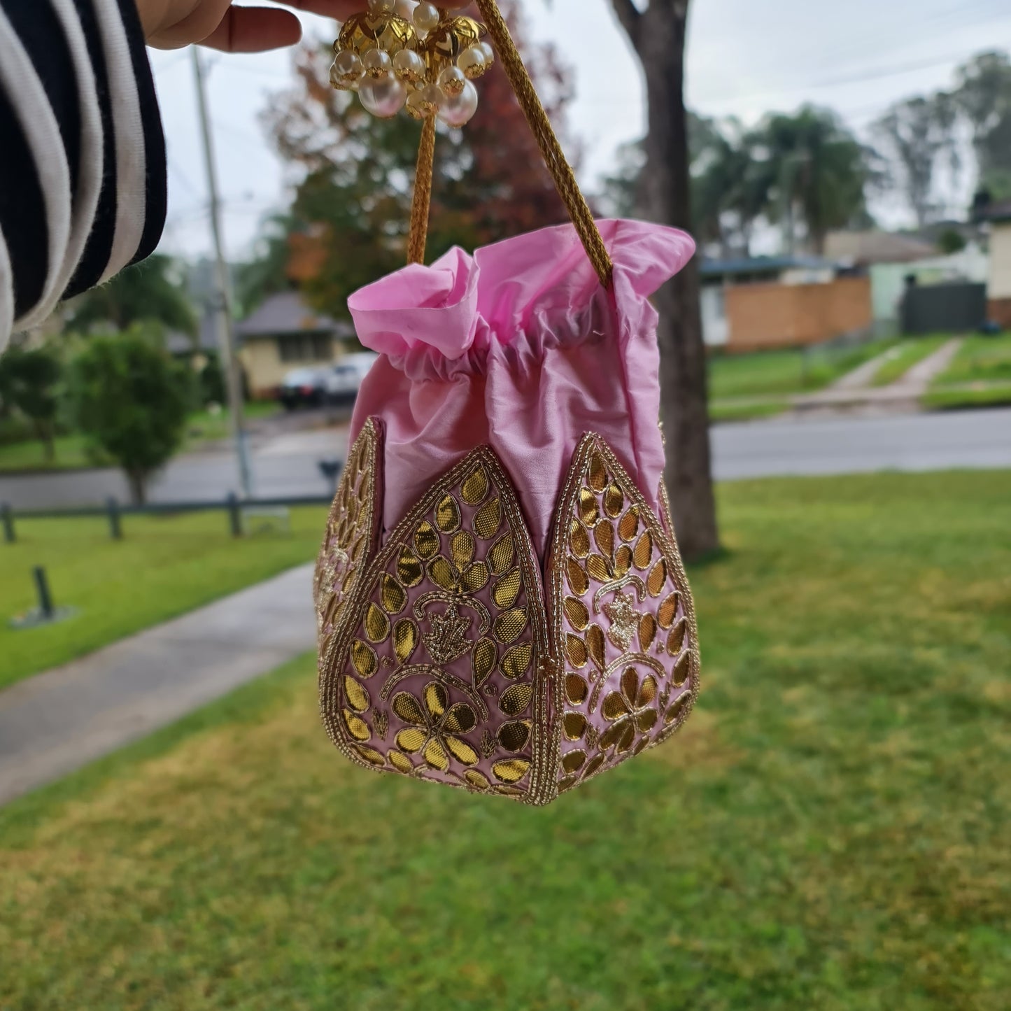 Pink potli bag