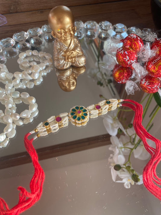 pachi kundan Rakhi