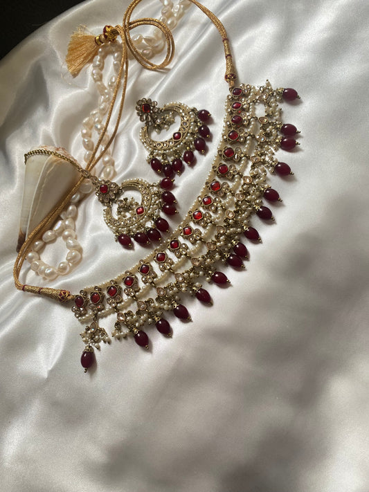 Reverse AD choker or necklace ruby