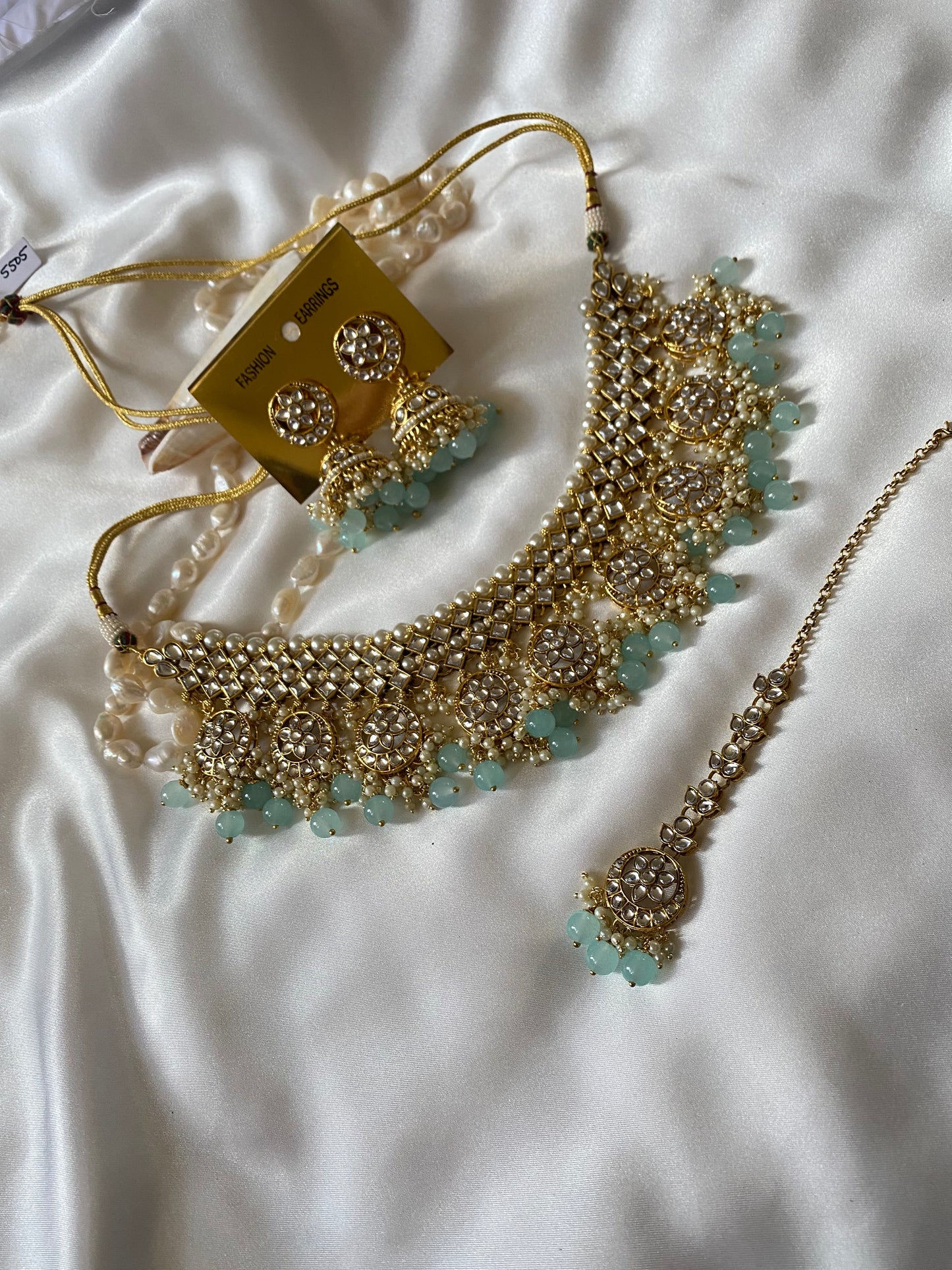 SONALI choker or necklace light blue perfect for bride