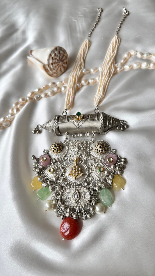 Banjara German silver necklace