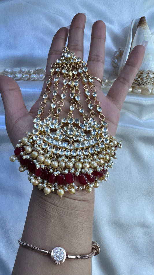 Passa pachi kundan ruby can be used for bride or groom