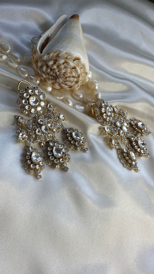 Sabyasachi inspired Sonali uncut kundan earrings