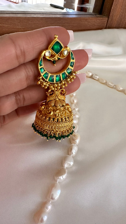 Pachi jhumka green