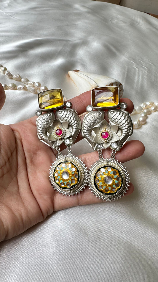 Banjara german silver earrings