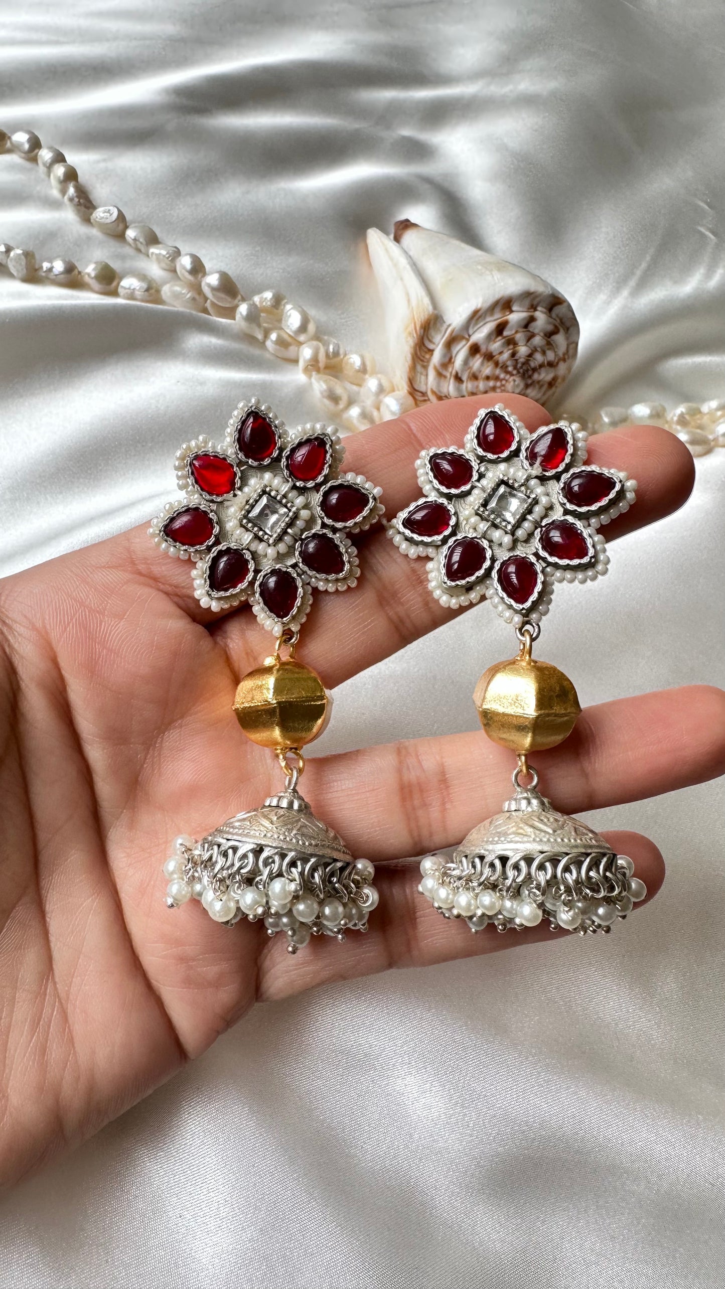 Banjara german silver earrings