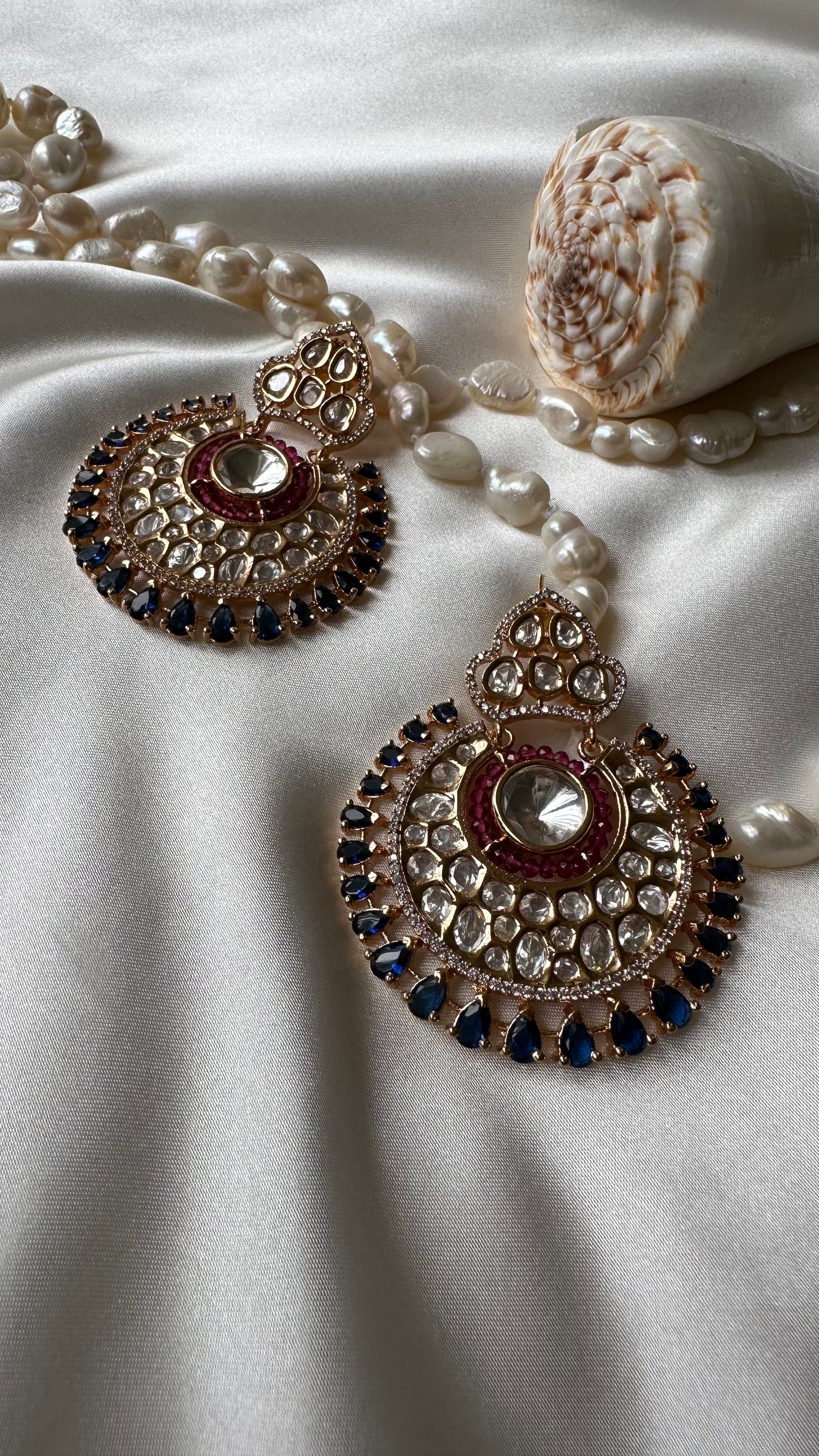 Uncut kundan earrings