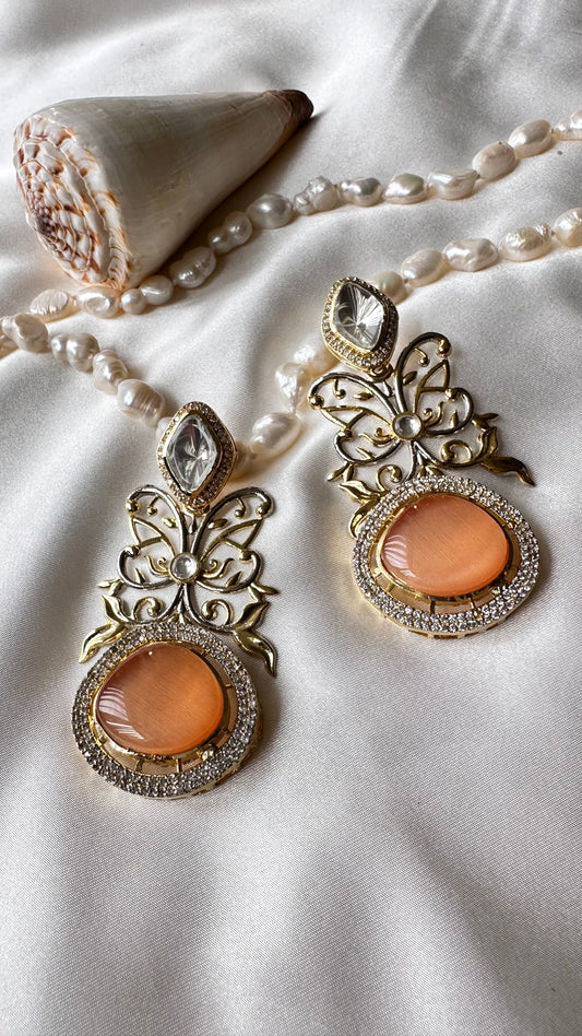 Peach earrings