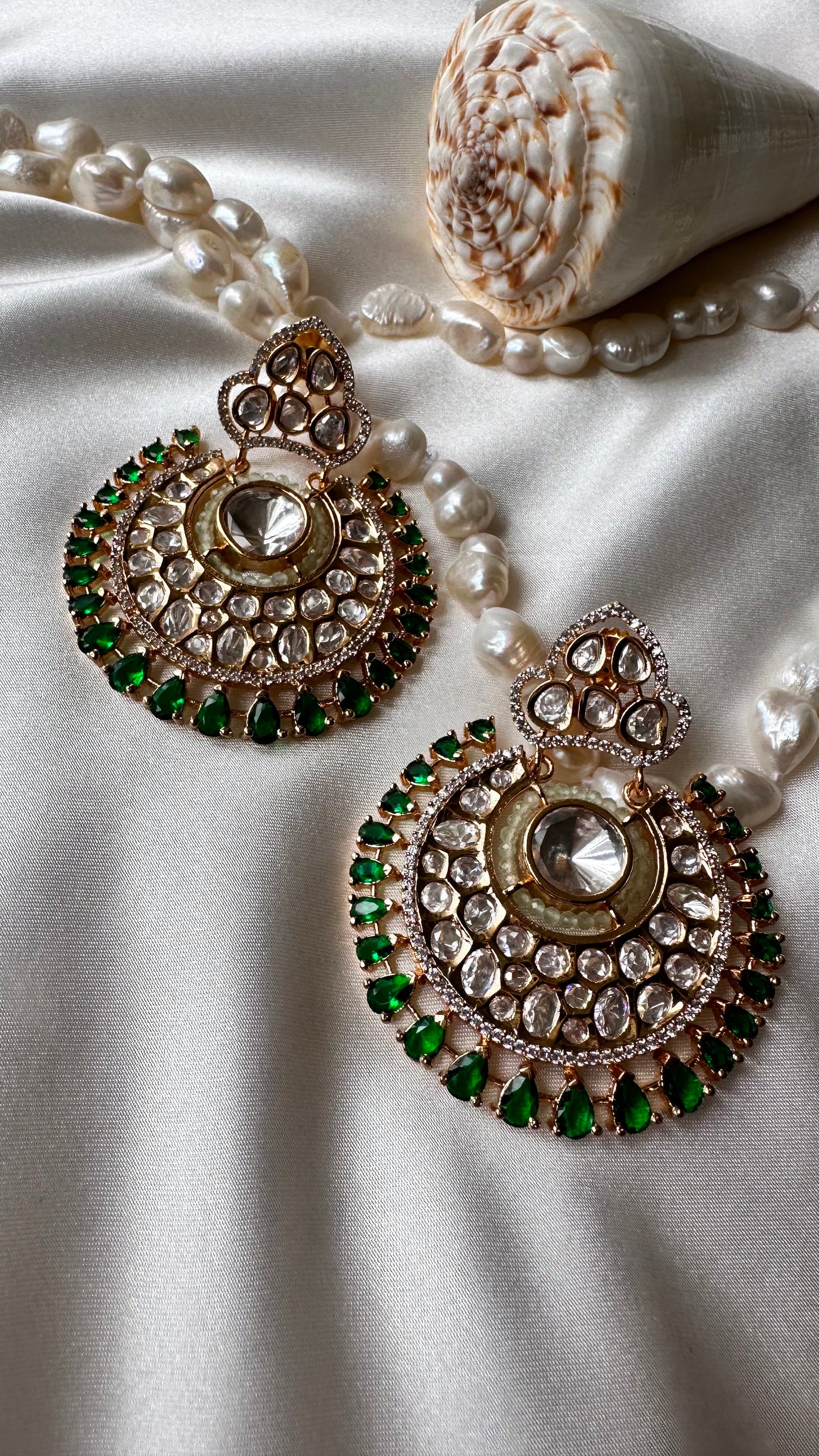 Uncut kundan earrings