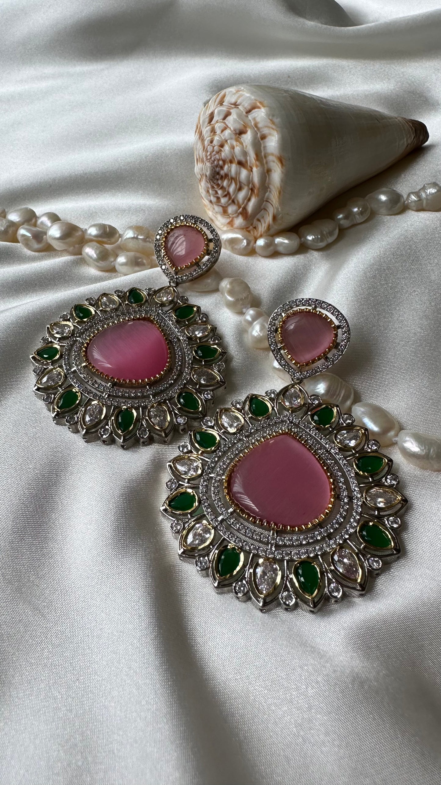 Uncut kundan earrings